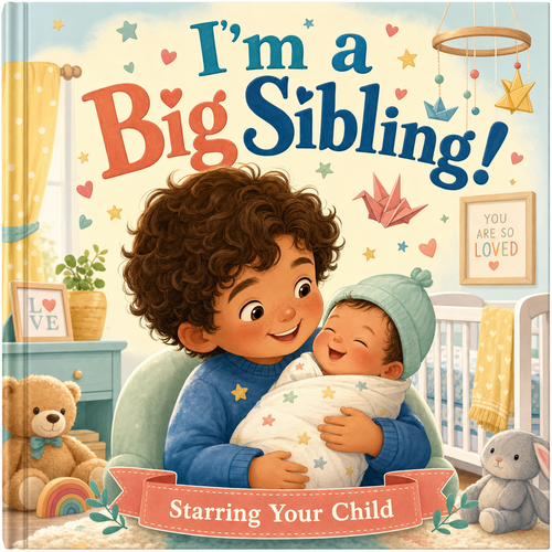 I'm a Big Sibling! — personalized new-baby children's book cover